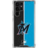 MLB Miami Marlins Split Galaxy S22 Ultra Clear Case