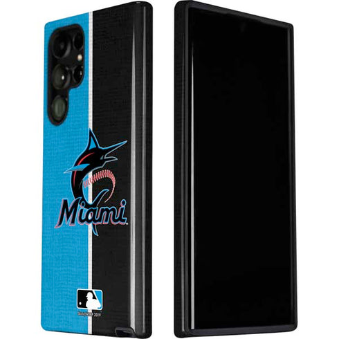 MLB Miami Marlins Split Galaxy S22 Ultra Pro Case