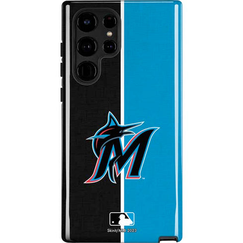 MLB Miami Marlins Split Galaxy S22 Ultra Pro Case