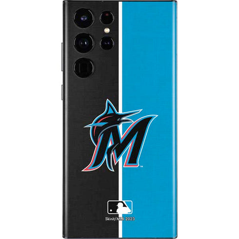 MLB Miami Marlins Split Galaxy S22 Ultra Skin
