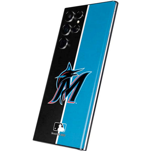 MLB Miami Marlins Split Galaxy S22 Ultra Skin