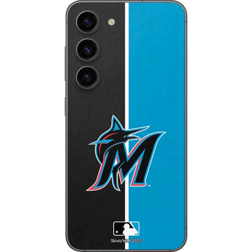 MLB Miami Marlins Split Galaxy S23 Skin