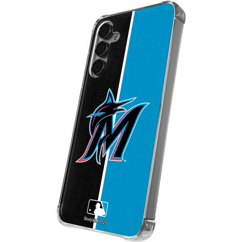 MLB Miami Marlins Split Galaxy S24 Plus Clear Case