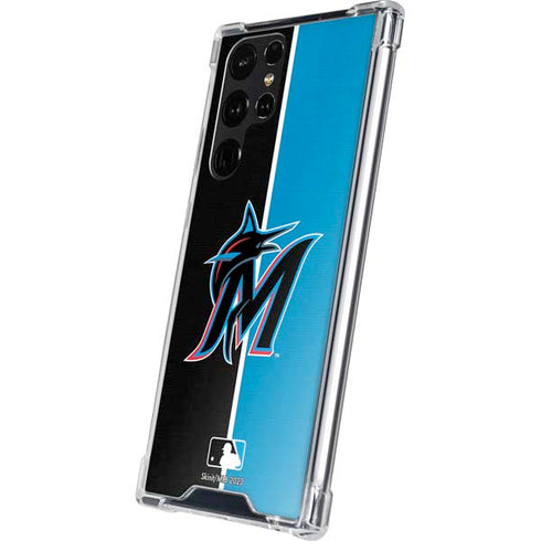MLB Miami Marlins Split Galaxy S24 Ultra Clear Case