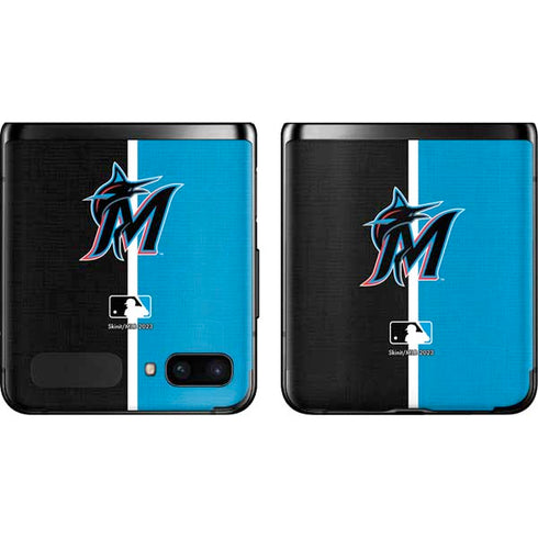 MLB Miami Marlins Split Galaxy Z Flip Skin