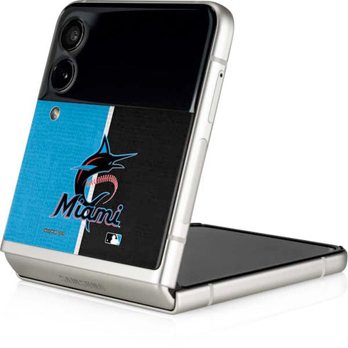 MLB Miami Marlins Split Galaxy Z Flip3 5G Skin