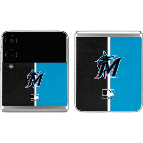 MLB Miami Marlins Split Galaxy Z Flip4 5G Skin
