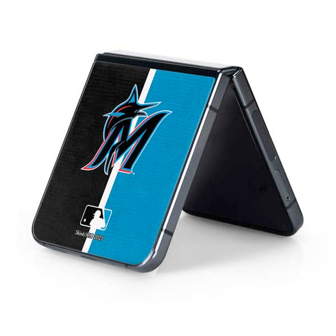 MLB Miami Marlins Split Galaxy Z Flip5 5G Skin