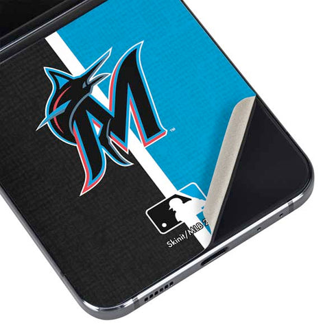 MLB Miami Marlins Split Galaxy Z Flip5 5G Skin