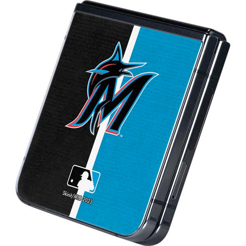 MLB Miami Marlins Split Galaxy Z Flip5 5G Skin