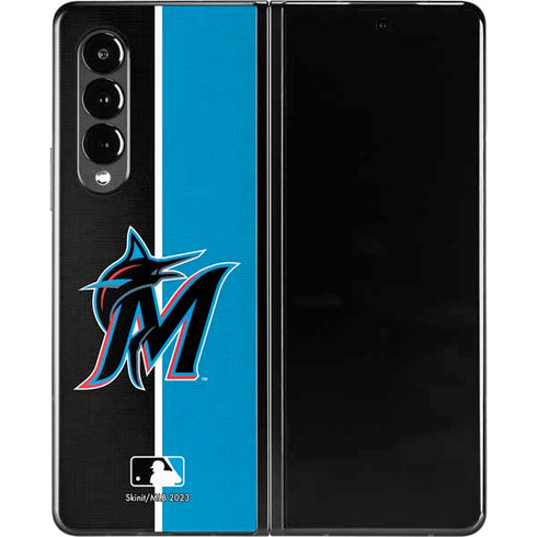 MLB Miami Marlins Split Galaxy Z Fold3 5G Skin
