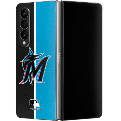 MLB Miami Marlins Split Galaxy Z Fold4 5G Skin