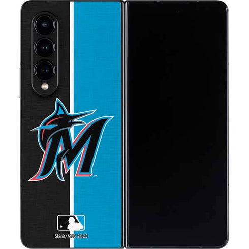 MLB Miami Marlins Split Galaxy Z Fold4 5G Skin