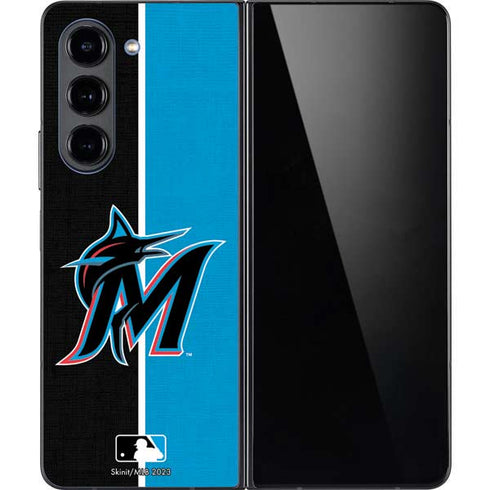 MLB Miami Marlins Split Galaxy Z Fold5 5G Skin