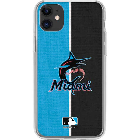 MLB Miami Marlins Split iPhone 11 Clear Case