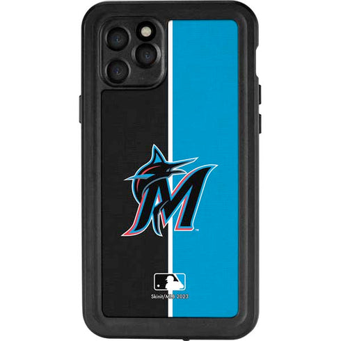 MLB Miami Marlins Split iPhone 11 Pro Waterproof Case