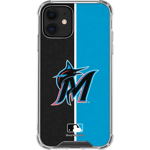 MLB Miami Marlins Split iPhone 12 Mini Clear Case