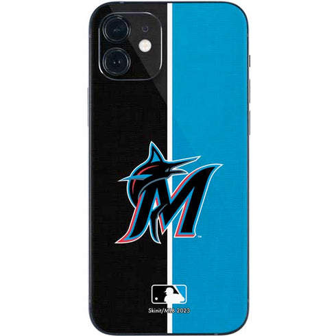 MLB Miami Marlins Split iPhone 12 Mini Skin