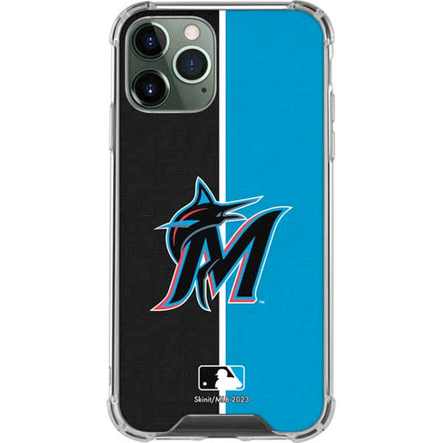 MLB Miami Marlins Split iPhone 12 Pro Clear Case