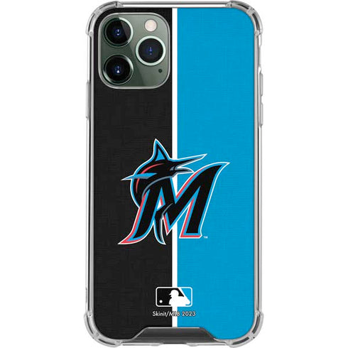 MLB Miami Marlins Split iPhone 12 Pro Max Clear Case