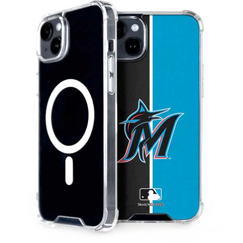 MLB Miami Marlins Split iPhone 15 Plus MagSafe Case
