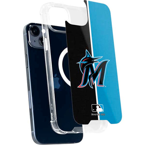 MLB Miami Marlins Split iPhone 15 Plus MagSafe Case