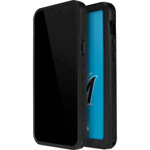 MLB Miami Marlins Split iPhone 14 Pro Max Waterproof Case