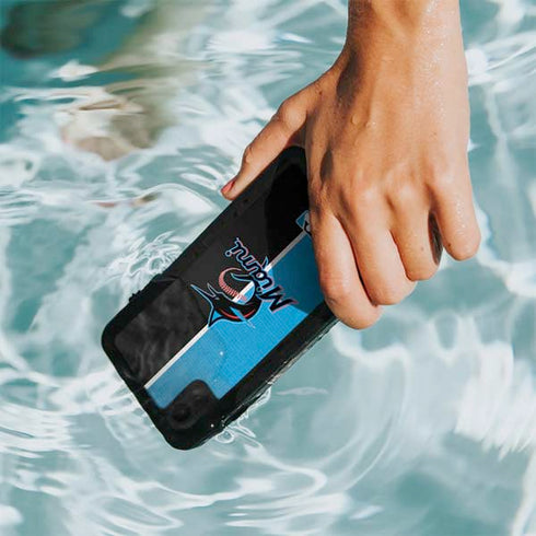 MLB Miami Marlins Split iPhone XR Waterproof Case