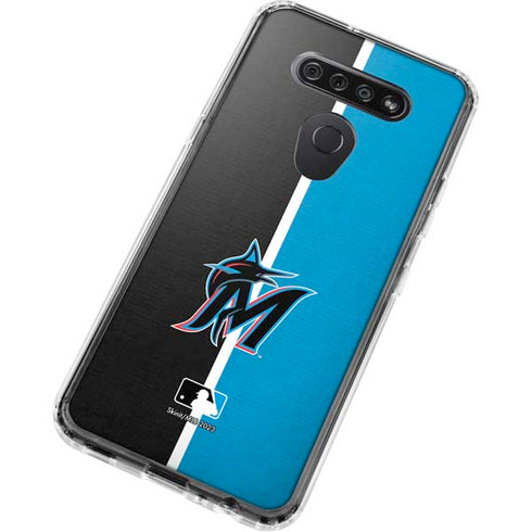 MLB Miami Marlins Split LG K51/Q51 Clear Case
