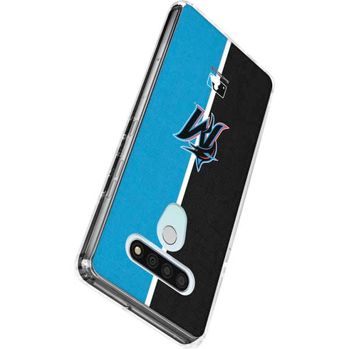 MLB Miami Marlins Split LG Stylo 6 Clear Case