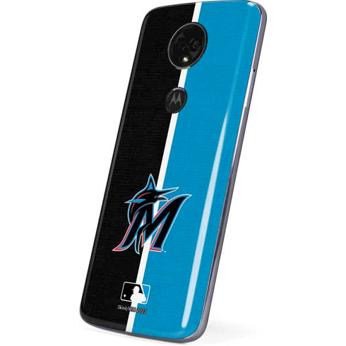 MLB Miami Marlins Split Moto E5 Plus Skin