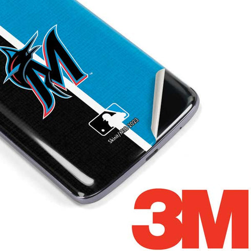 MLB Miami Marlins Split Moto E5 Plus Skin