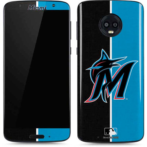 MLB Miami Marlins Split Moto G6 Skin
