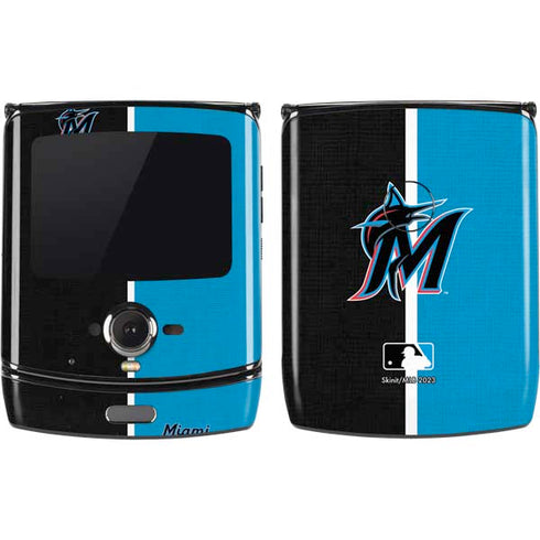 MLB Miami Marlins Split Motorola RAZR Skin