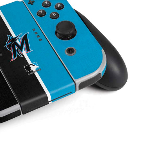 MLB Miami Marlins Split Nintendo Switch OLED (2021) Skin