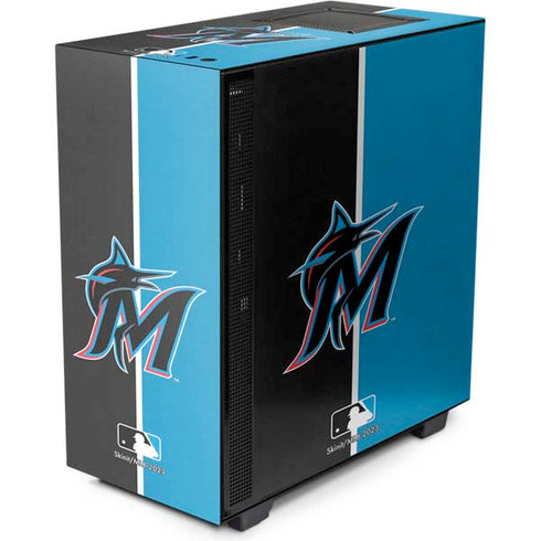 MLB Miami Marlins Split NZXT H510 Compact ATX Mid-Tower Case Skin