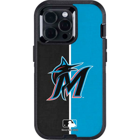 MLB Miami Marlins Split Otterbox Defender iPhone Skin