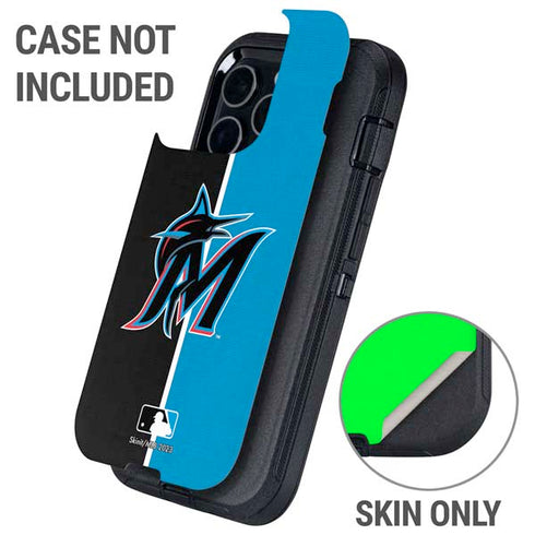 MLB Miami Marlins Split Otterbox Defender iPhone Skin