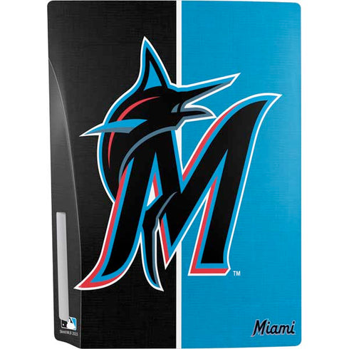 MLB Miami Marlins Split PS5 Console Skin
