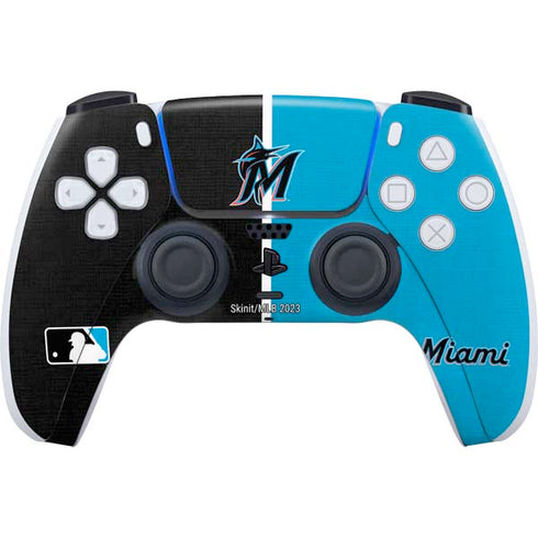 MLB Miami Marlins Split PS5 Controller Skin