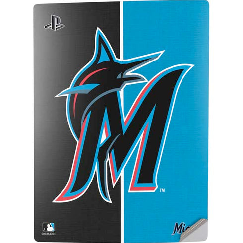 MLB Miami Marlins Split PS5 Digital Edition Console Skin