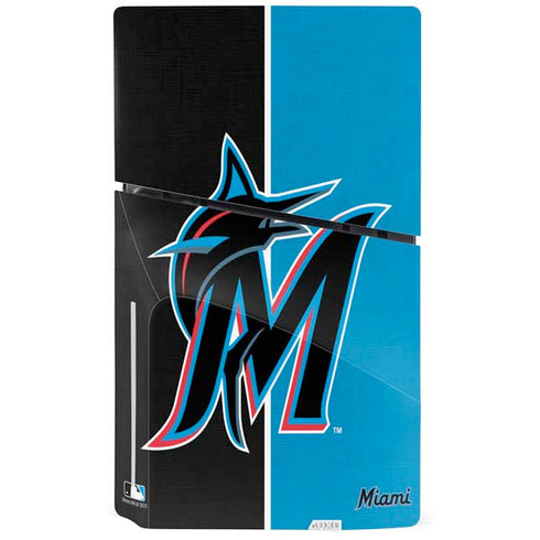 MLB Miami Marlins Split PS5 Slim Disk Console Skin