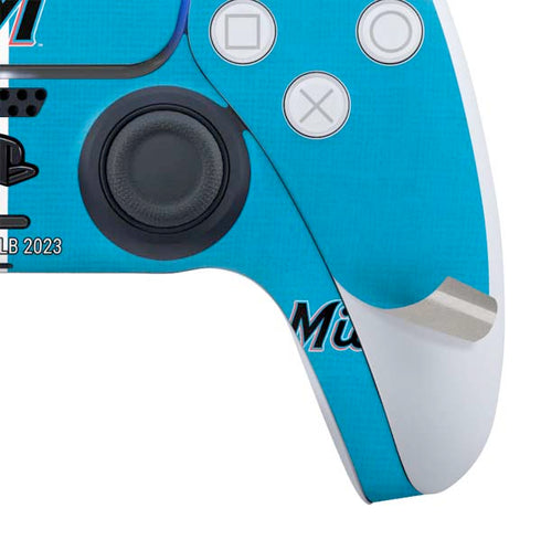 MLB Miami Marlins Split PS5 Slim Digital Edition Bundle Skin