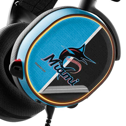 MLB Miami Marlins Split SteelSeries Arctis 3 Skin