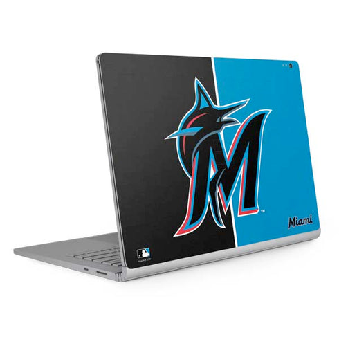 MLB Miami Marlins Split Surface Book 2 13.5in Skin