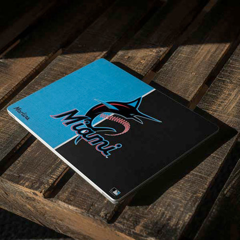 MLB Miami Marlins Split Surface Laptop 3 13.5in Skin