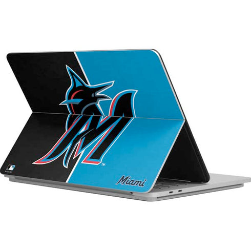 MLB Miami Marlins Split Surface Laptop Studio Skin