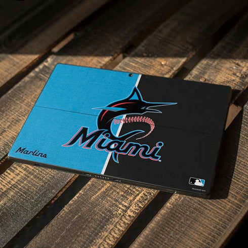 MLB Miami Marlins Split Surface Pro 7 Skin