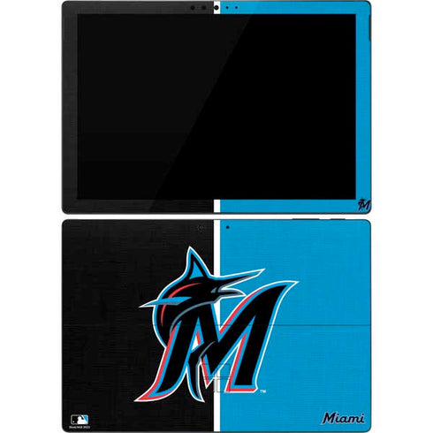 MLB Miami Marlins Split Surface Pro 7 Skin