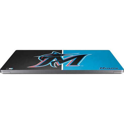 MLB Miami Marlins Split Universal Laptop 16in (13 x 9.4in) Skin